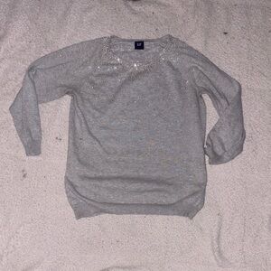 GAP Gray Sweater with Sparkling Details